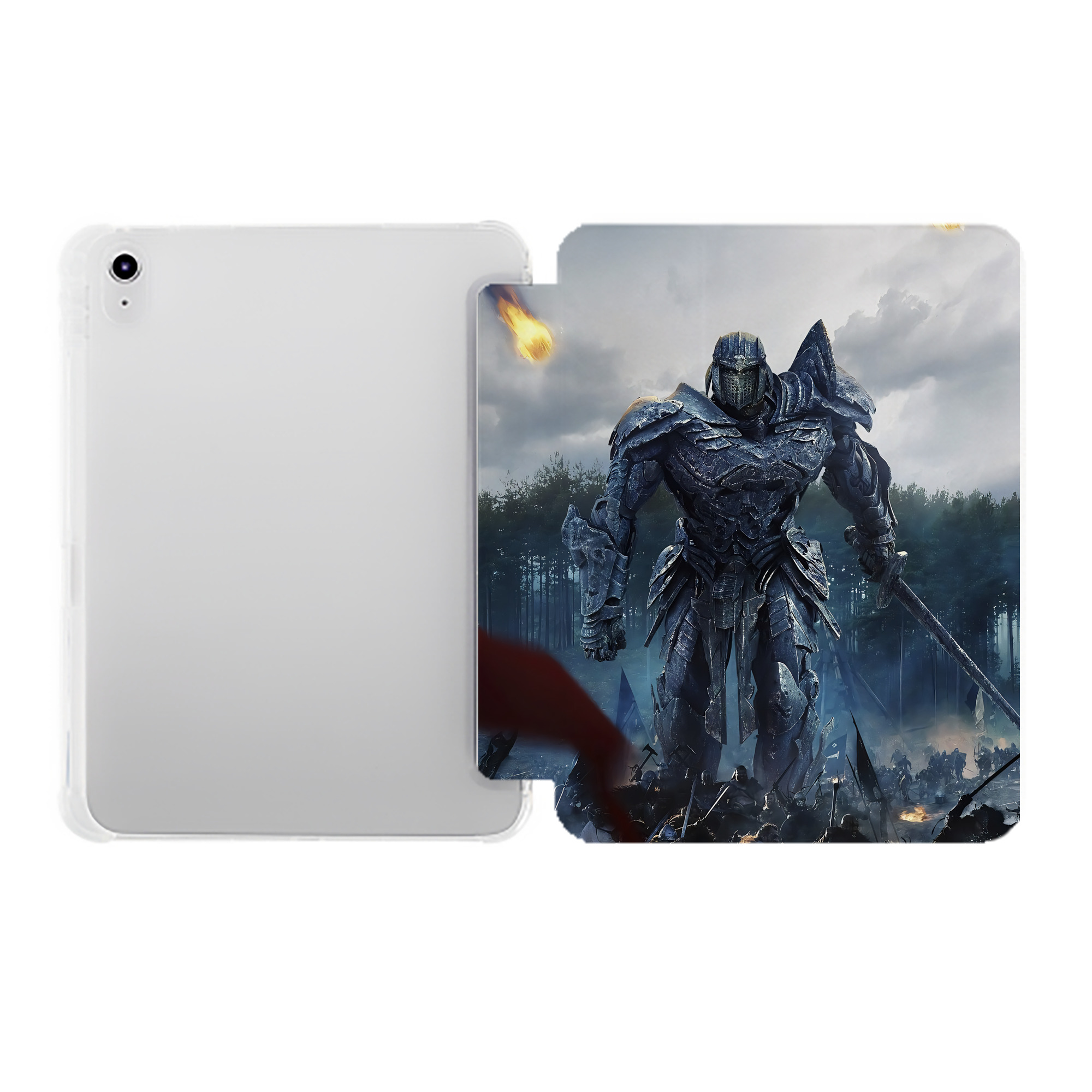 （画像用） Transformers トランスフォーマー IPad ケース ペン収納付き 三つ折りスタンド PUレザー×シリコン 対応機種9.5/10.5/10.9インチ